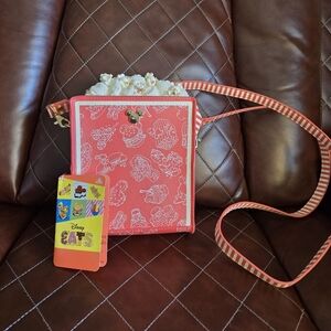 Disney Eats Coral Kids Crossbody Bag with Popcorn Trim and Snack Print